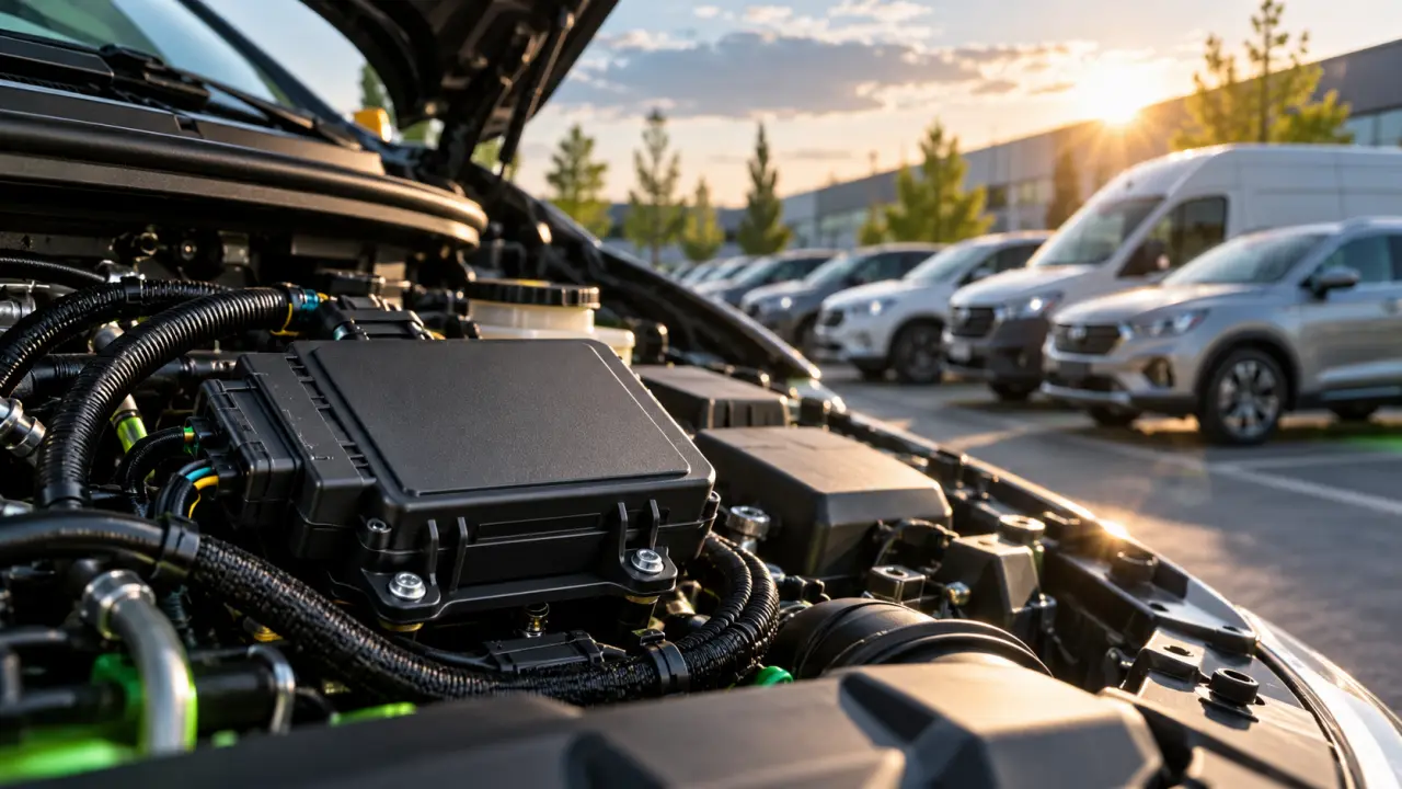 Moteur automobile moderne équipé d'une technologie d'optimisation écologique