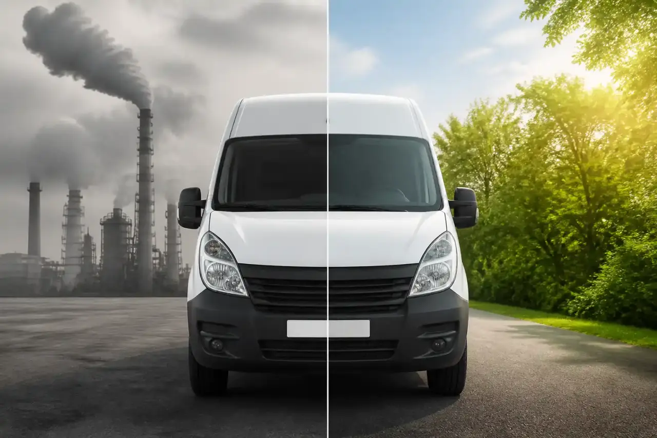 Moteur diesel de flotte optimisé avec technologie éco-carburant et lumière verte