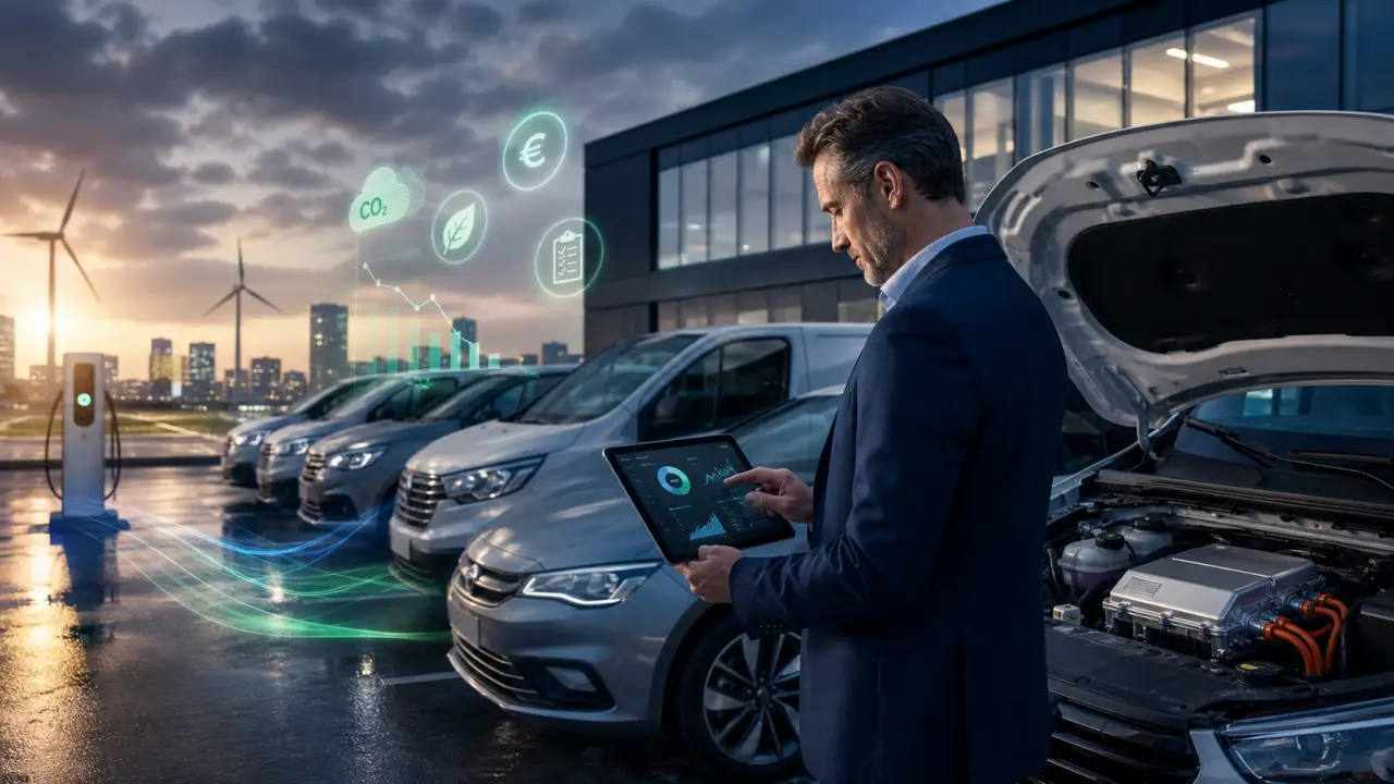 Moteur de voiture moderne éclairé par une lumière verte, symbole d'optimisation écologique